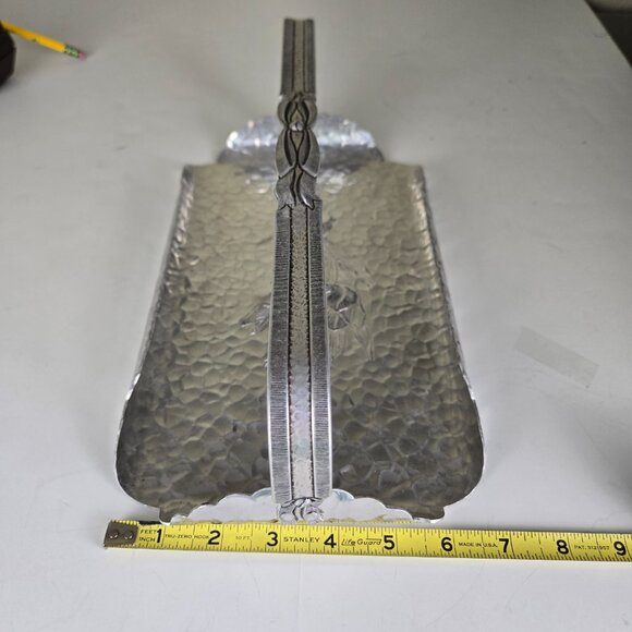 Vintage 1950s Rodney Kent Handles Hammered Aluminum Tray Retro Chic - Picture 5 of 10